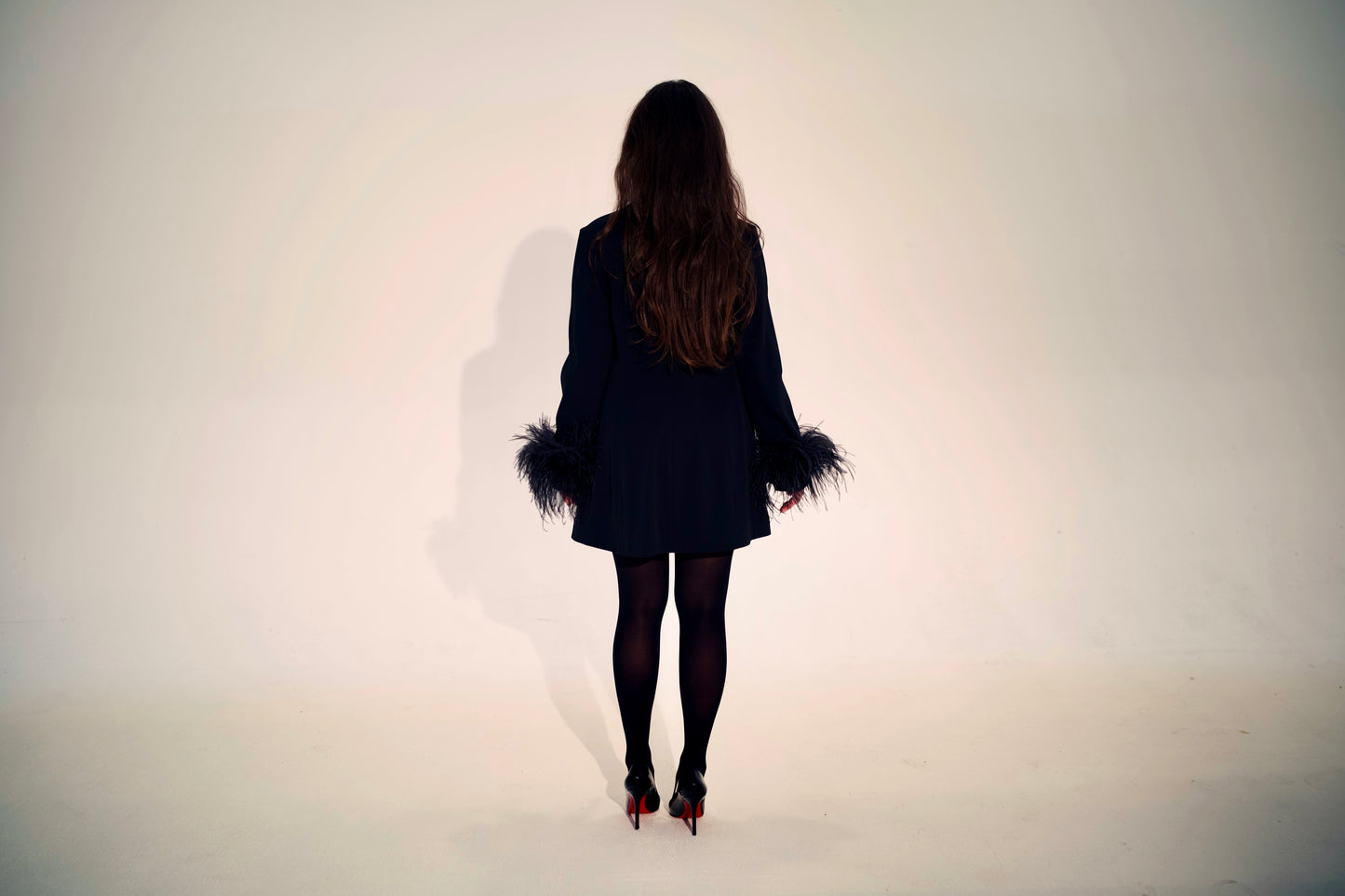 dress with feathers